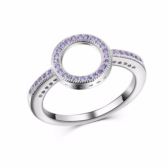 New 925 Sterling Silver Amethyst Ring - Picture 3 of 3